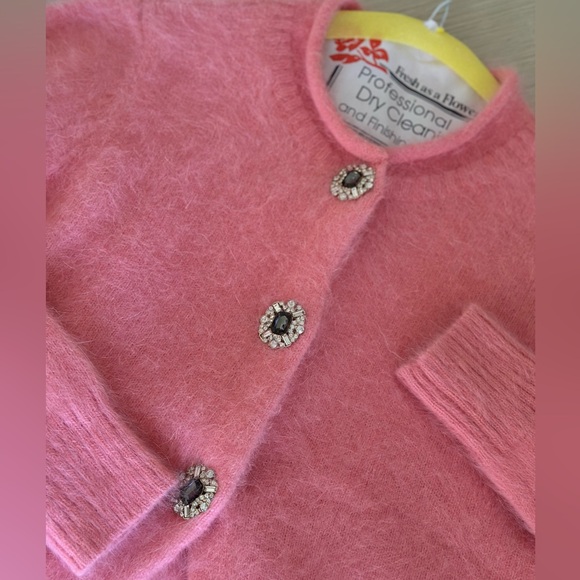 Women pink faux rabbit fur sweater - Picture 6 of 12